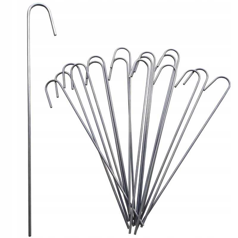 Metaliniai smeigtukai įvairių tipų agrotekstilei, agrotekstilei ir geotekstilei tvirtinti prie žemės, taip pat smeigtukai kurmių