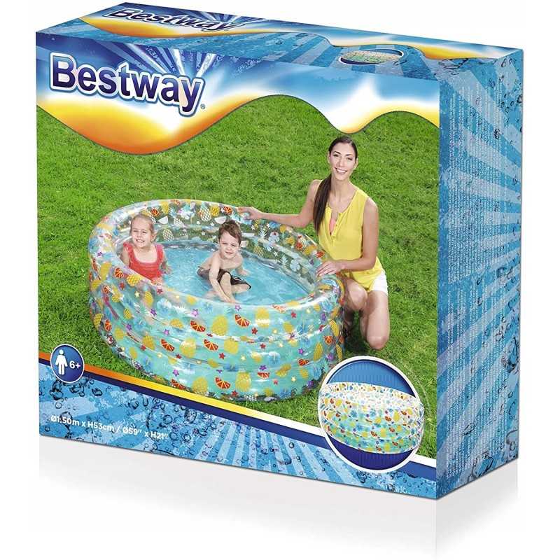 Bestway sodo pripučiamas baseinas vaikams 150x53