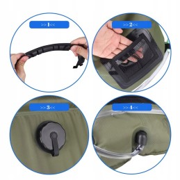 Saulės turizmo dušo nešiojamasis 20l vožtuvas