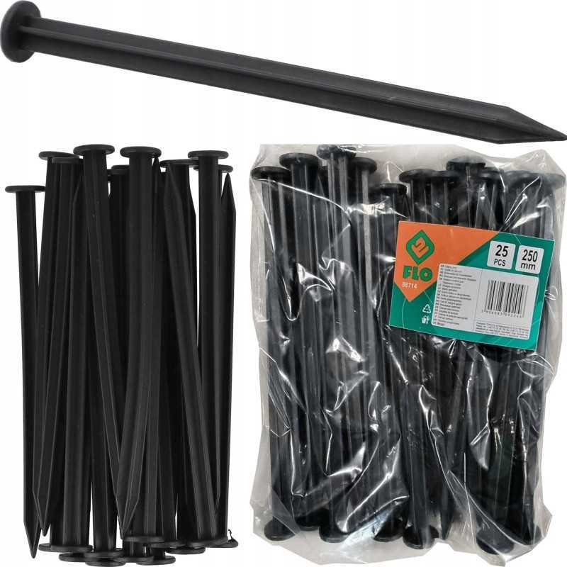 Smeigtukai, inkarai 250mm 25vnt sodo kraštams ir neaustinėms medžiagoms tvirtinti