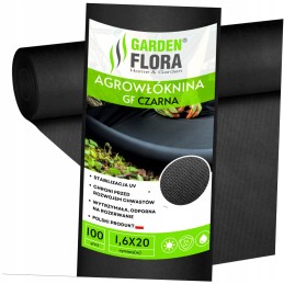 Juoda agrotekstilė 1,6m x 20mb 100g/m2 uv