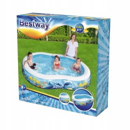 Šeimos pripučiamas baseinas 262x157x46 bestway 54118