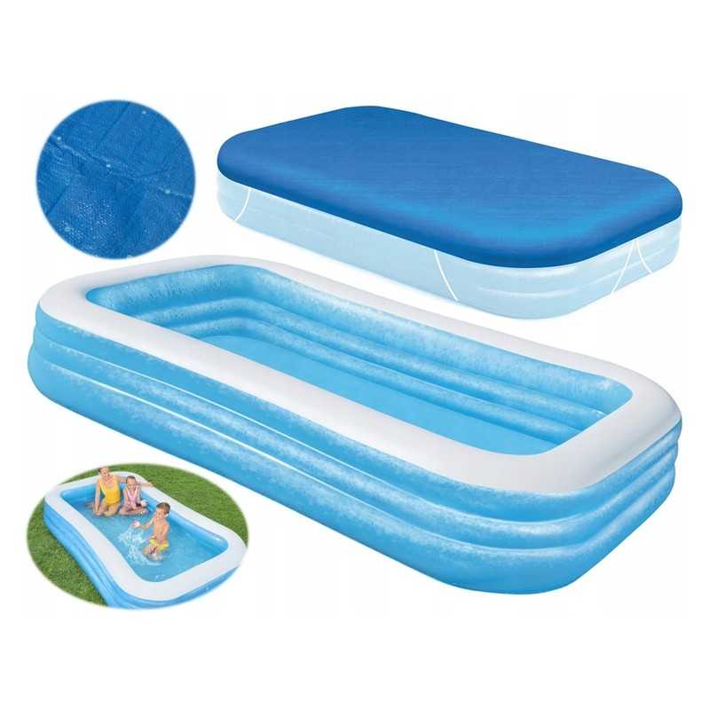 2in1 bestway sodo baseino didelis 305x183x56 uždangalas