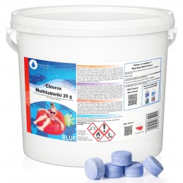 3 kg kelių tablečių mėlyna 6in1 20g chlorox baseinas