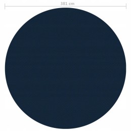 Vidaxl plaukiojanti saulės folija baseinui 381 cm juoda ir mėlyna