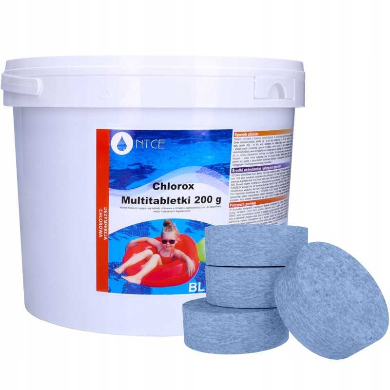 11in1 daugiafunkcinės baseino tabletės 5kg 200g mėlynos baseino chloro tabletės