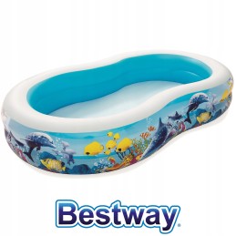 Pripučiamas baseinas vaikams, sodo šeimos baseinas 262x157x46cm bestway