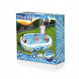 Pripučiamas baseinas vaikams, sodo šeimos baseinas 262x157x46cm bestway