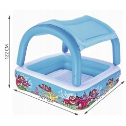 Baseinas 147x147x122cm su nuimamu stogu 52192 bestway