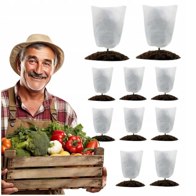 10 x apsauginis žieminis gaubtas, agrotekstilė, 80x50 cm