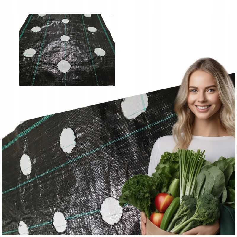 Agromedžiaga su skylutėmis sodinukams, 3 eilės, 110 cm