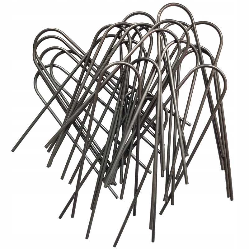 Metaliniai smeigtukai įvairių tipų agrotekstilei, agrotekstilei ir geotekstilei tvirtinti prie žemės, taip pat smeigtukai kurmių