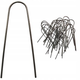 Metaliniai smeigtukai įvairių tipų agrotekstilei, agrotekstilei ir geotekstilei tvirtinti prie žemės, taip pat smeigtukai kurmių