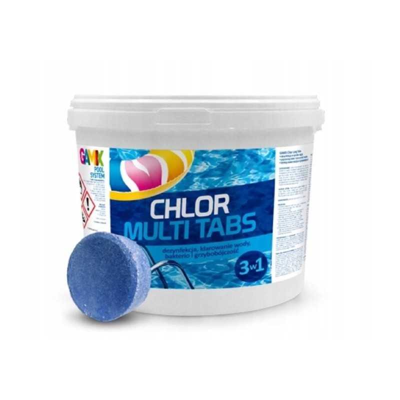 Gamix chlorine tabs 3in1 multi tabletės baseinams 5kg