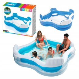 Sodo baseinas 4 žmonėms, didelis, 229 x 229, pripučiamas intex