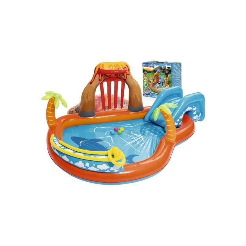 Pripučiama žaidimų aikštelė, čiuožykla, fontanas, bestway