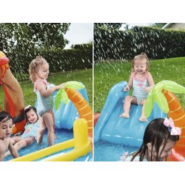 Pripučiama žaidimų aikštelė, čiuožykla, fontanas, bestway