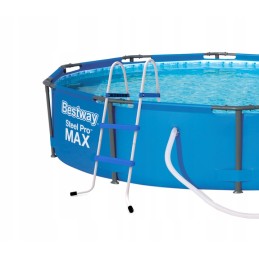 Metal pool ladder, foldable, double-sided, 84