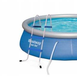 Metal pool ladder, foldable, double-sided, 84