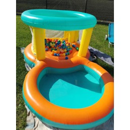 Pripučiamas šokinėjimas su baseinu 2in1 vaikams 3 bestway 239x142x102