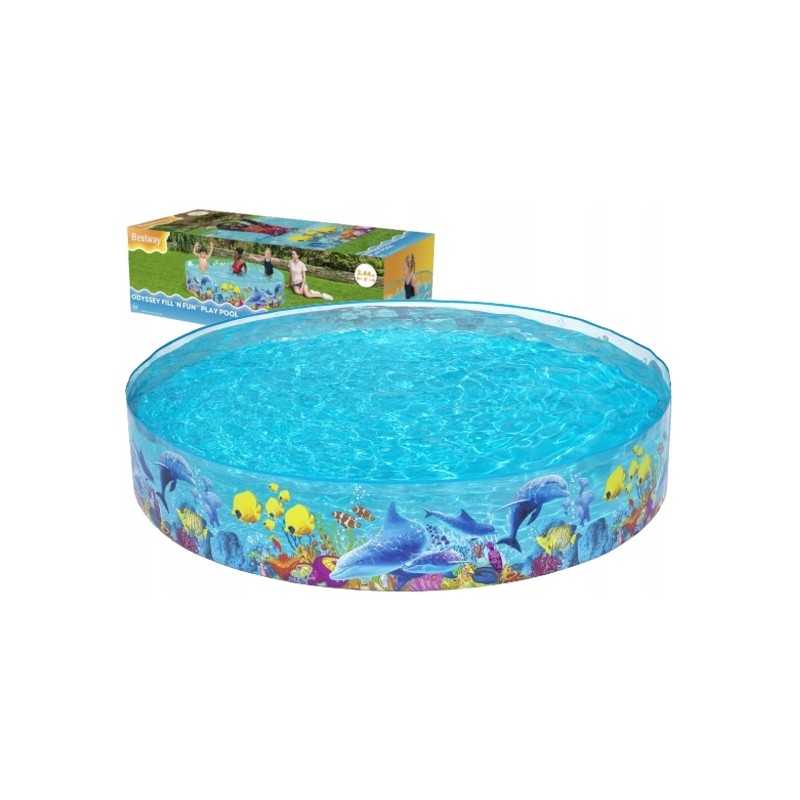 Sodo plėtimosi baseinas 244x244x46cm vaikų baseinas bestway 55031