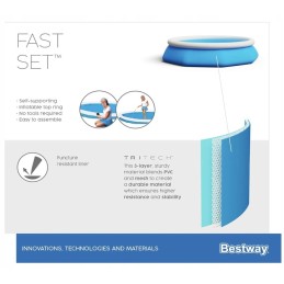 Bestway apvalus išsiplėtimo baseino komplektas su filtro siurbliu, 244 x 305 cm, sodas