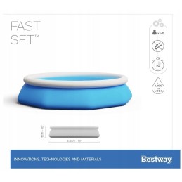 Bestway apvalus išsiplėtimo baseino komplektas su filtro siurbliu, 244 x 305 cm, sodas