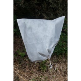 Baltas agrotekstilės apsauginis gaubtas su užtrauktuku 80x120 cm