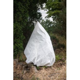 Baltas agrotekstilės apsauginis gaubtas su užtrauktuku 80x120 cm