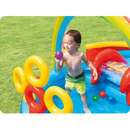 Žaidimų aikštelės čiuožykla didelė vaivorykštė intex 57453