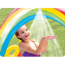 Žaidimų aikštelės čiuožykla didelė vaivorykštė intex 57453