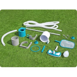 Baseino valymo rinkinys, skimeris dulkių siurblys 4in1 deluxe bestway