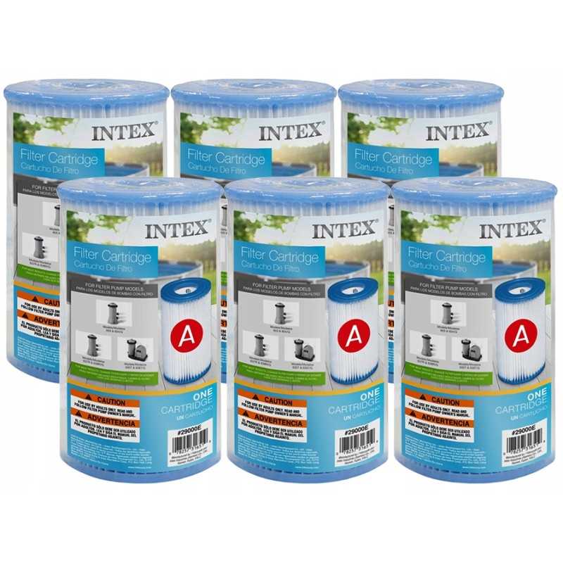 6 x A tipo baseino siurblio filtras intex 29000