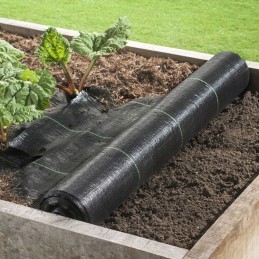 Žemės ūkio audinys mulčiavimas nuo piktžolių juoda 60 x 10000 cm 70 g m2
