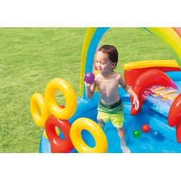 Intex žaidimų aikštelė vaivorykštės čiuožykla 297x193x135 57453np