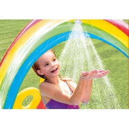 Intex žaidimų aikštelė vaivorykštės čiuožykla 297x193x135 57453np