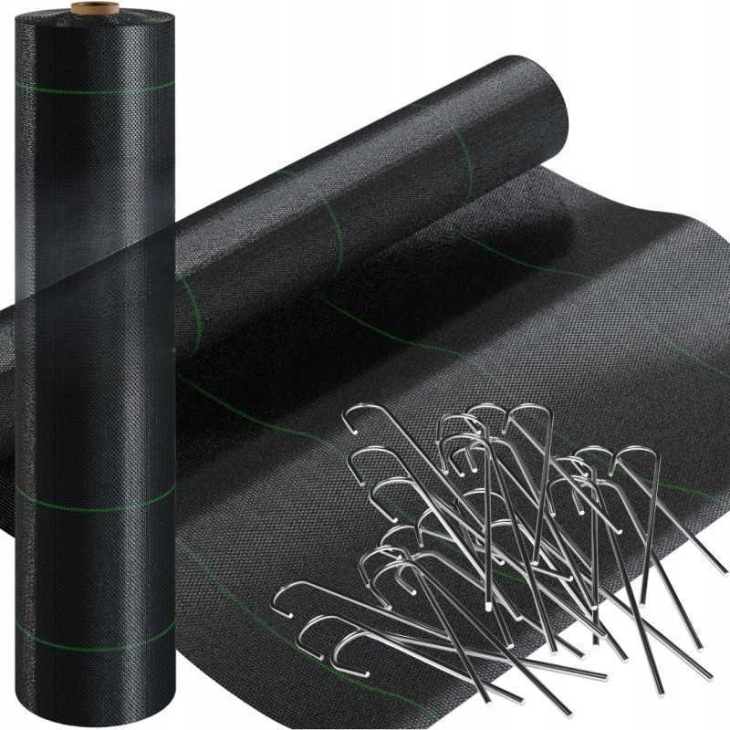 Agrotekstilė, nuo piktžolių agrotekstilė + metaliniai inkarai