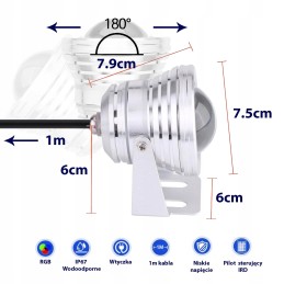 RGB LED lempa 12v maitinimo šaltinis 230v halogeninis diodas, atsparus vandeniui IP67 tvenkinio baseinas