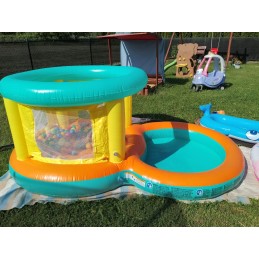 „Bestway“ pripučiamas šokinėjimas su irklavimo baseinu 2in1 vaikams 3 bestway 239x142x102