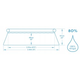 Išplečiamas sodo baseinas 244 x 61 cm 9in1 bestway 57450
