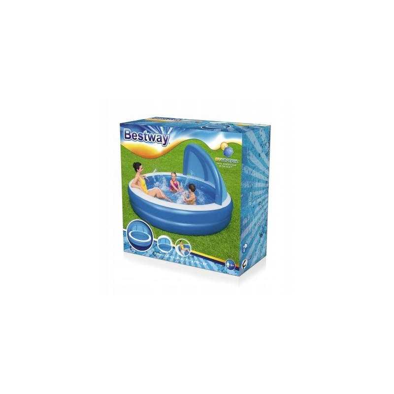 Pripučiamas baseinas 241x241x140 su bestway stogu