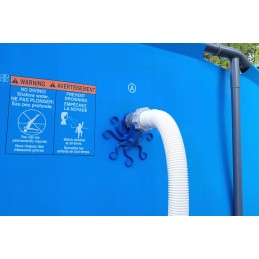 2x baseino vamzdžio atrama intex bestway baseinui su 32x38 redukcijos adapteriu