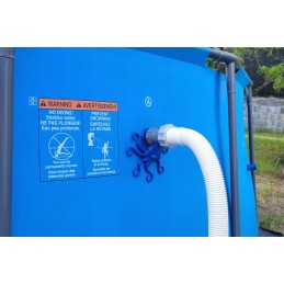 2x baseino vamzdžio atrama intex bestway baseinui su 32x38 redukcijos adapteriu