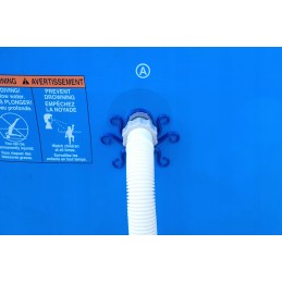 2x baseino vamzdžio atrama intex bestway baseinui su 32x38 redukcijos adapteriu