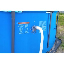 2x baseino vamzdžio atrama intex bestway baseinui su 32x38 redukcijos adapteriu