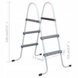 Pool ladder gray 84 cm steel