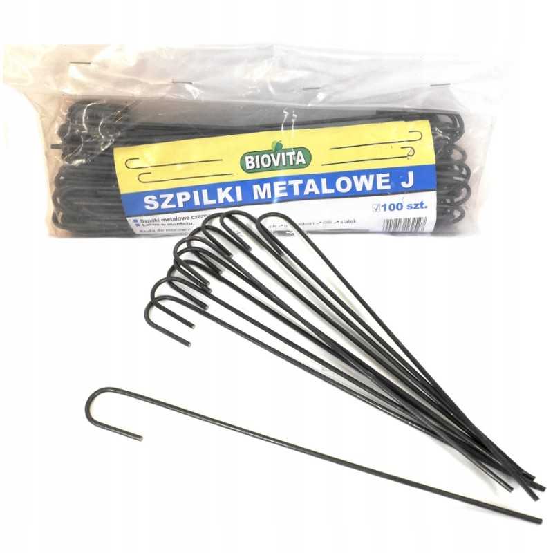Metaliniai smeigtukai tvirtinimui agrarinis audinys j 100vnt