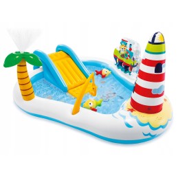Žaidimų aikštelė, žvejys, baseinas, čiuožykla, intex 57162