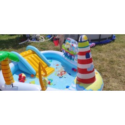 Žaidimų aikštelė, žvejys, baseinas, čiuožykla, intex 57162