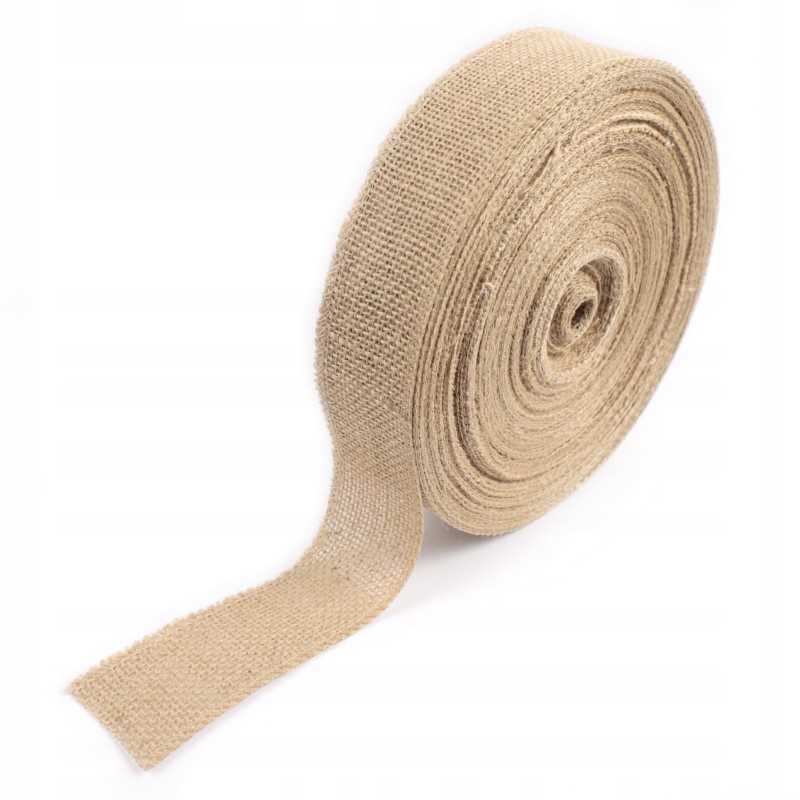 Džiuto audinys, natūralus džiutas 5 cm, apipjaustytas dekoratyviniais ekologiškais krašteliais